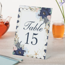 Marina Nautical Blooms Hochzeiten Tischnummern