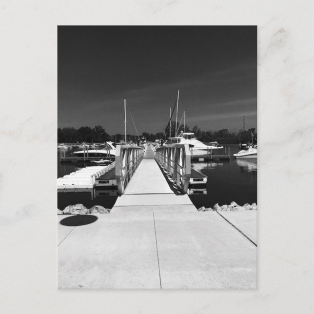 "Marina on Middle Bass Island" Grußkarte Postkarte (Vorderseite)