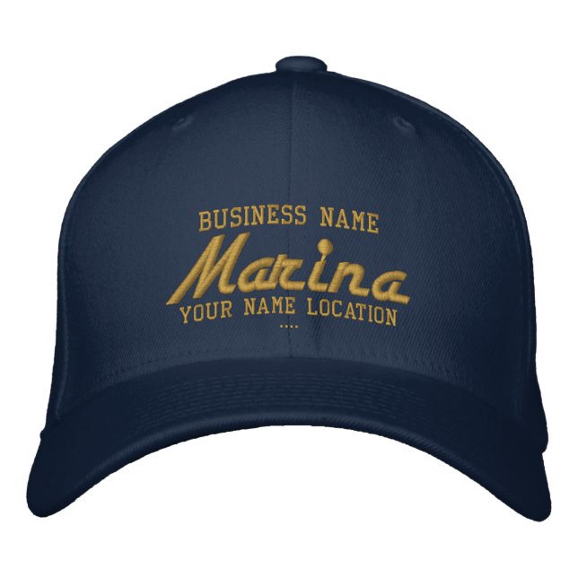 Marina Personalizable Cap Bestickte Kappe (Vorderseite)