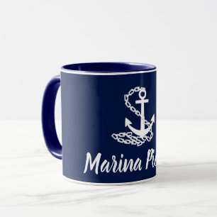 Marina Piccola - Blau-Weiß-Tasse im maritimen Stil Tasse