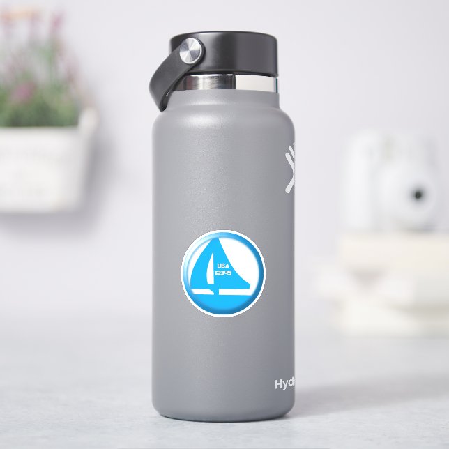 Marina Symbol - Segelboot Aufkleber (HydroFlask)