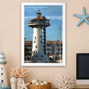Marina Vallarta Leuchtturm 0948 Malerei Kunst Poster