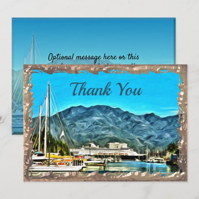 Marina Vallarta Vielen Dank 0946 Dankeskarte (Vorne/Hinten)