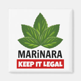 Marinara Behielt es Legal Basil Blätter Magnet