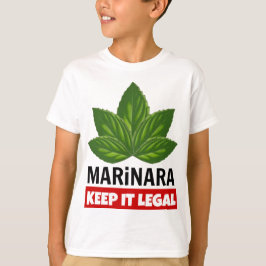 Marinara Behielt es Legal Basil Blätter T-Shirt