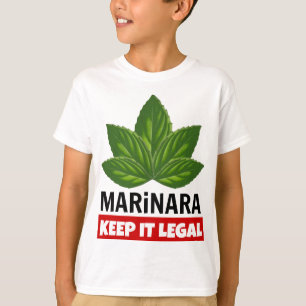Marinara Behielt es Legal Basil Blätter T-Shirt