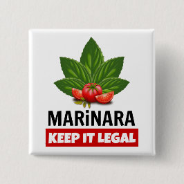 Marinara Behielt es Legal Basil Blätter Tomaten Button