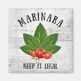Marinara Behielt es Legal Basil Blätter Tomaten Magnet