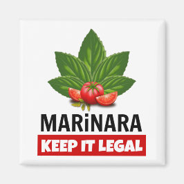Marinara Behielt es Legal Basil Blätter Tomaten Magnet