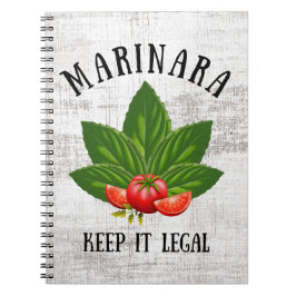 Marinara Behielt es Legal Basil Blätter Tomaten Notizblock