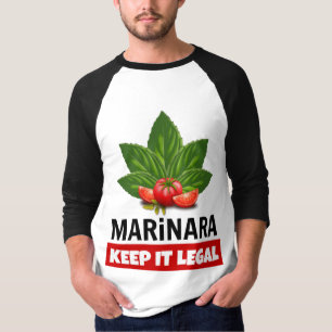 Marinara Behielt es Legal Basil Blätter Tomaten T-Shirt