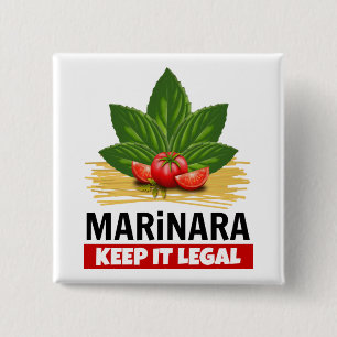 Marinara Behielt es Legal Basil Tomaten Spaghetti Button