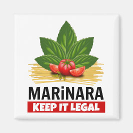 Marinara Behielt es Legal Basil Tomaten Spaghetti Magnet