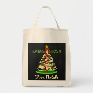 Marinara Christmas Buon Natale Spaghetti Tree Tragetasche