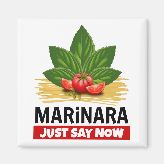 Marinara gerade sagen jetzt Basil Tomaten Spaghett Magnet (Vorne)