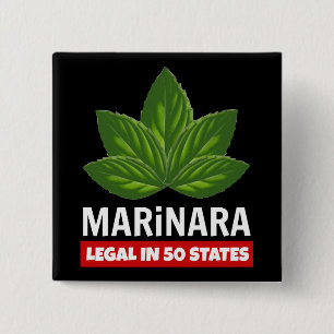 Marinara Legal 50 States Basil Blätter Food Spaß Button