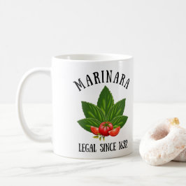 Marinara Recht seit 1692 Basil Blätter Tomaten Kaffeetasse