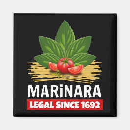 Marinara Recht seit 1692 Basil Tomaten Spaghetti Magnet