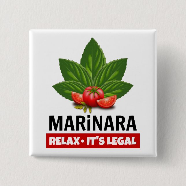 Marinara Relax Es ist der rechtliche Basil Tomato  Button (Vorderseite)