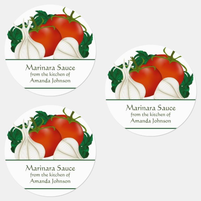 Marinara Sauce Ingrédients Canning Étiquette (Groupe)