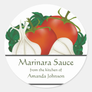 Marinara Sauce Ingredients Runder Aufkleber