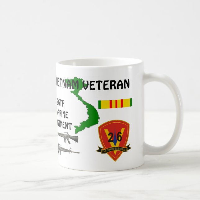 Marine 26. Regiment Vietnam Veteran Coffee Tasse (Rechts)