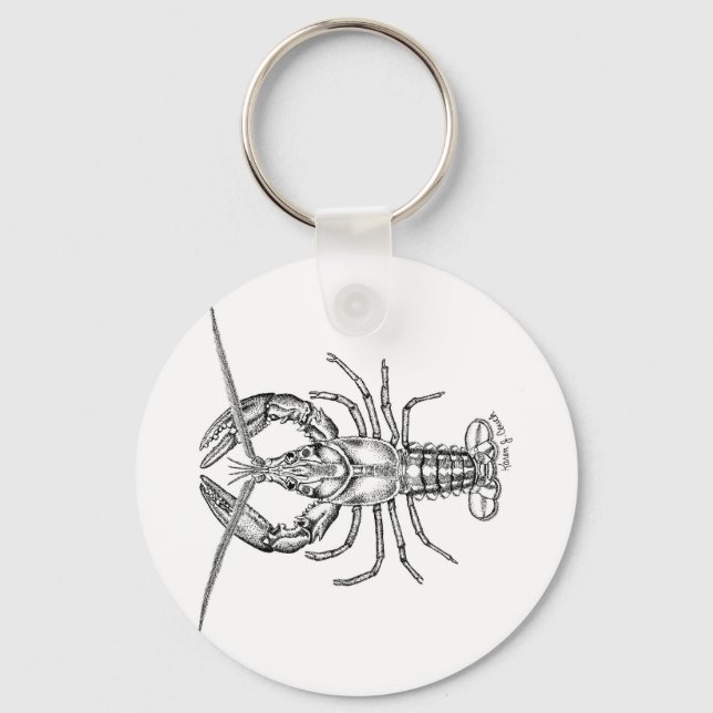 Marine/amerikanische Hummer Schlüsselanhänger (Vorderseite)