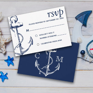 Marine Anker-Skizze   RSVP Einladung