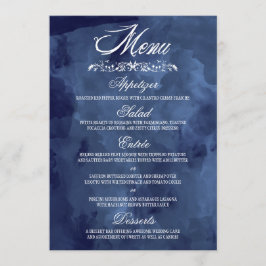 Marine Aquarelle Bohême Mariage Menus
