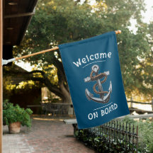 Marine Begrüßungsflagge im Schiffshaus