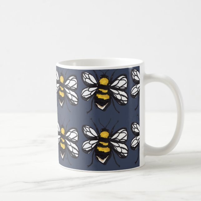 Marine-bescheidene Hummel-Tasse Kaffeetasse (Rechts)