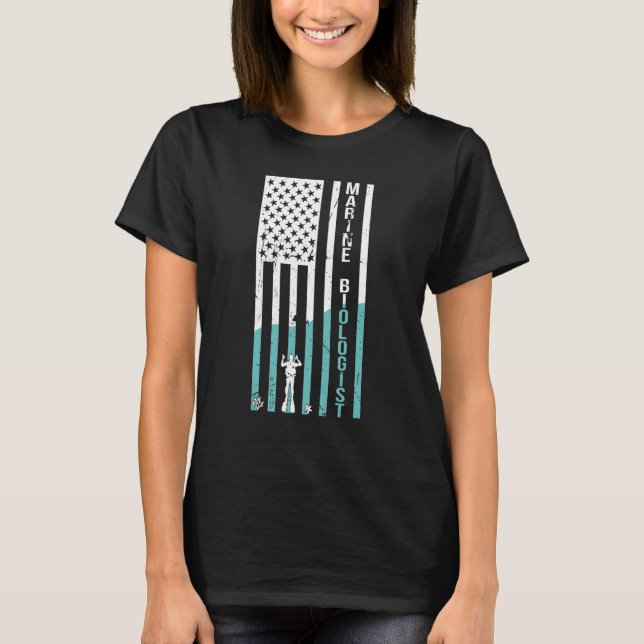 Marine Biologist US Flag Marine Biology_1 T-Shirt (Vorderseite)
