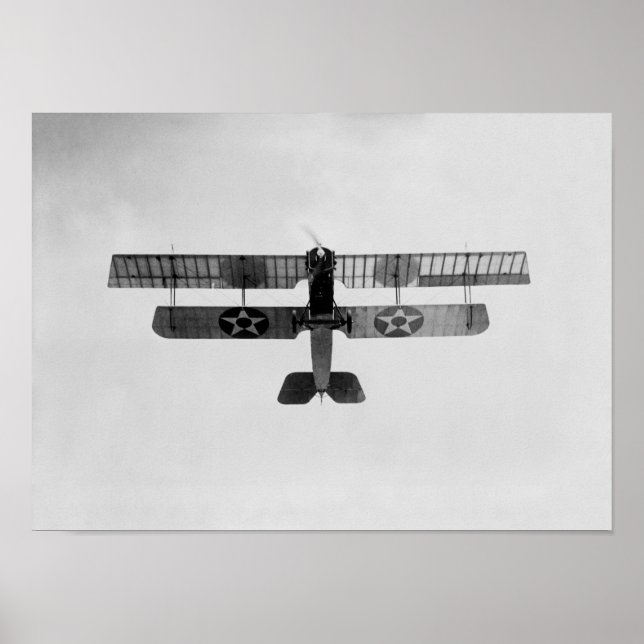Marine Biplane Darstellend eine Schleife - WW1 - 1 Poster (Vorne)