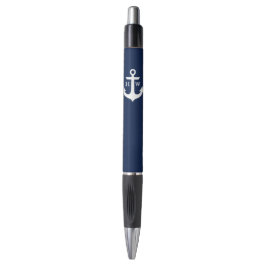Marine-Blau-Anker mit Monogramm Kugelschreiber