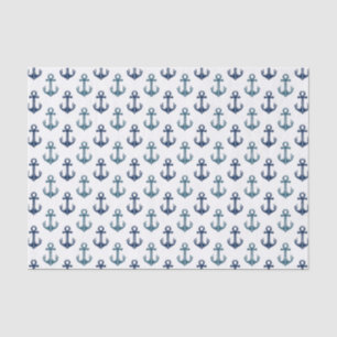 Marine-Blau-Anker-Segeln Zwei-Ton nautisch Seidenpapier