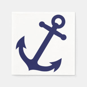 Marine-Blau-Anker Serviette