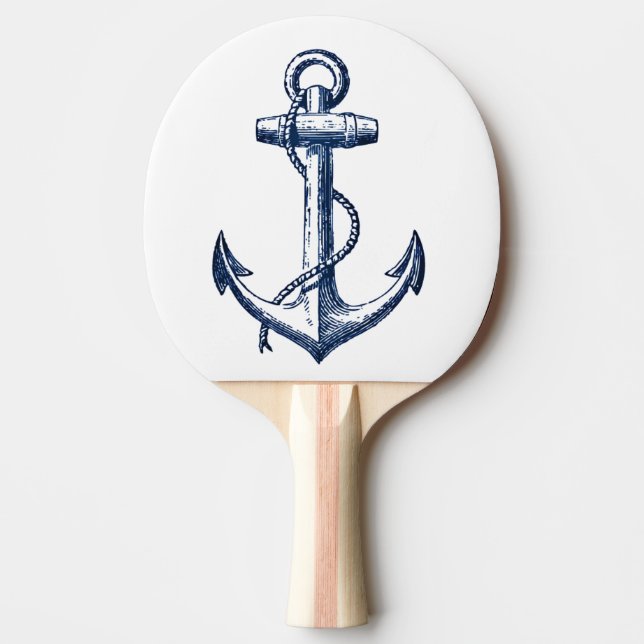 Marine-Blau-Anker Tischtennis Schläger (Vorderseite)