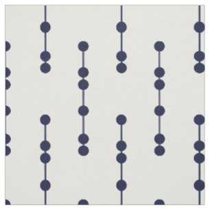 Marine-Blau-geometrisches Punkt-Muster Stoff
