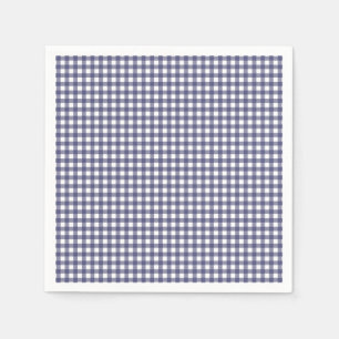 Marine-Blau-Gingham-Papierservietten Serviette