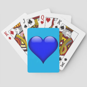Marine-Blau-Glasherz kundengerecht Spielkarten