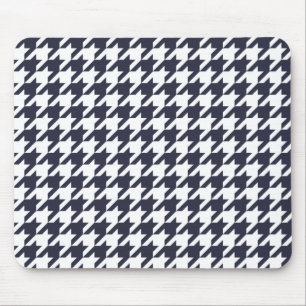 Marine-Blau-Hahnentrittmuster Mousepad