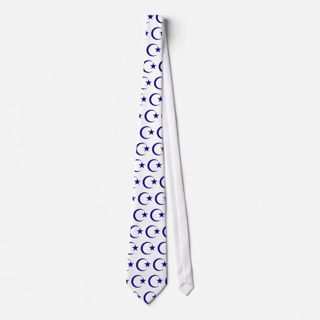 Marine-Blau-Halbmond u. Star.png Krawatte (Vorderseite)