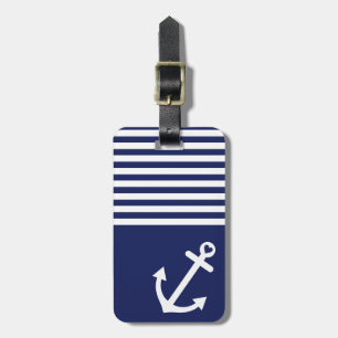 Marine-Blau-Liebe-Anker nautisch Gepäckanhänger