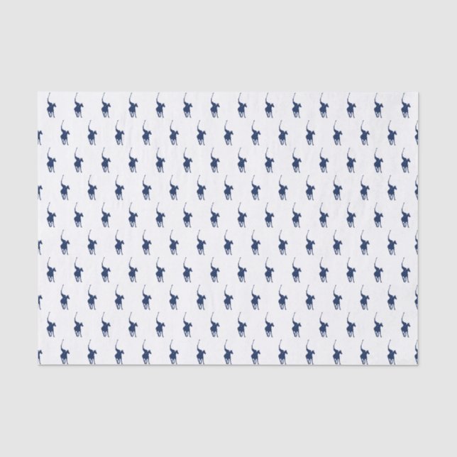 Marine-Blau-Polo-Spieler Seidenpapier (Vorderseite)
