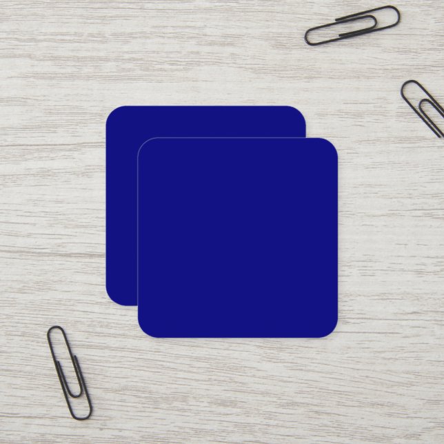 Marine-Blau-Quadrat-Visitenkarte Quadratische Visitenkarte (Vorderseite/Rückseite Beispiel)