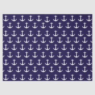Marine-Blau-Seeanker-Muster-Seidenpapier Seidenpapier
