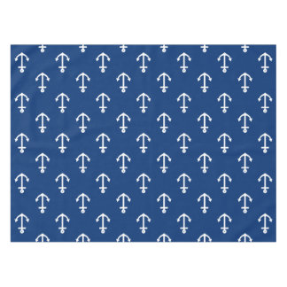 Marine-Blau-Seeanker-Muster Tischdecke