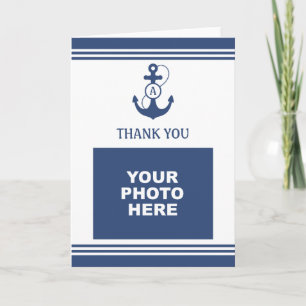 Marine-Blau-SeeFoto danken Ihnen Dankeskarte