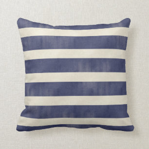 Marine-Blau TAN beunruhigte breites Kissen