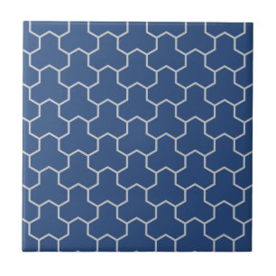 Marine-Blau Tri Hexe Fliese